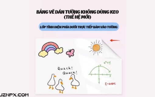 Bảng Từ Trắng Dán Tường Không Dùng Keo