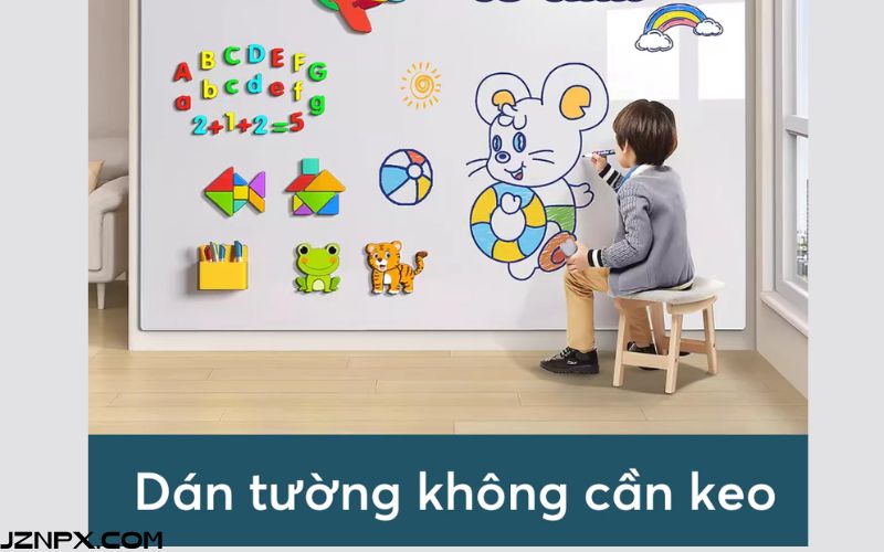 Bảng Từ Trắng Dán Tường Không Dùng Keo